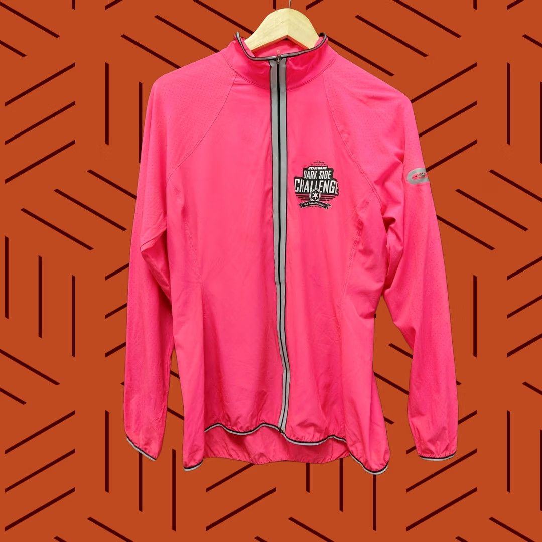 Star Wars VINTAGE Star Wars Dark Side Challenge Jacket 2016 RunDisney Champion Performance Unisex Adults XL Pink Lightweight Reflective Long Sleeve Zip Jacket Size US XL / EU 56 / 4 - 1 Thumbnail