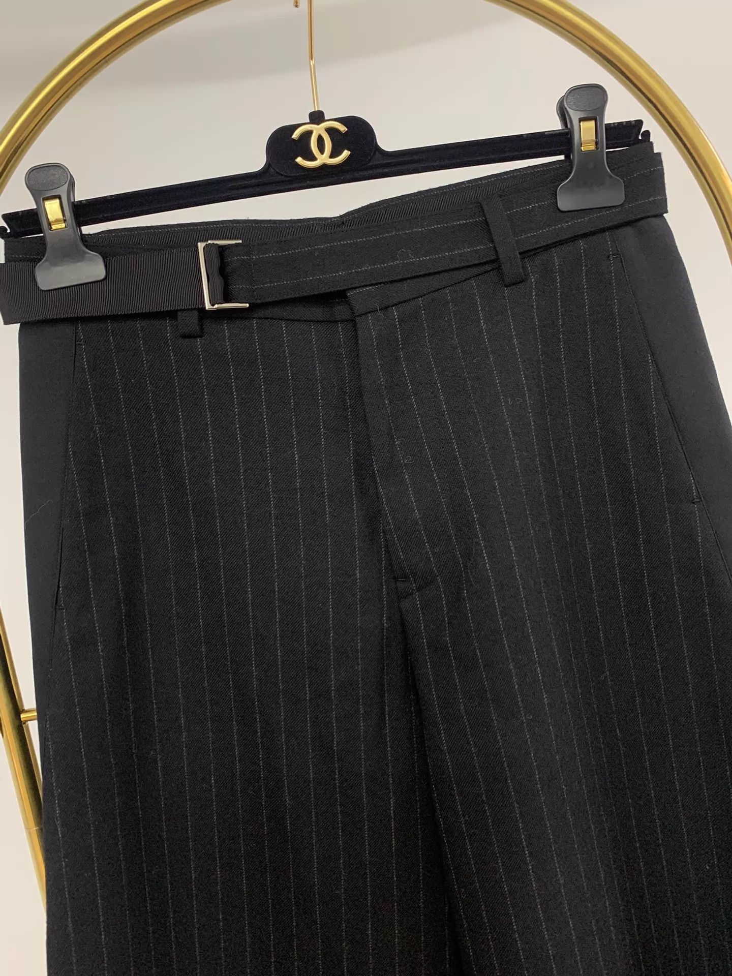 Sacai Sacai Drawstring Striped Wide-Leg Pants Size 1 New Size US 30 / EU 46 - 2 Thumbnail