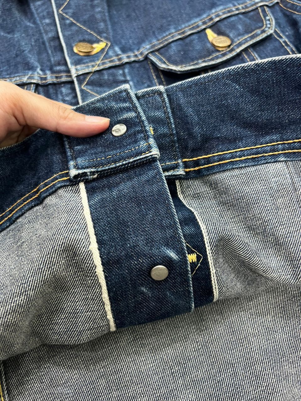 Lee Sugar Cane Lee Rider 101-J Selvedge Men's Denim Trucker Size US M / EU 48-50 / 2 - 13 Thumbnail