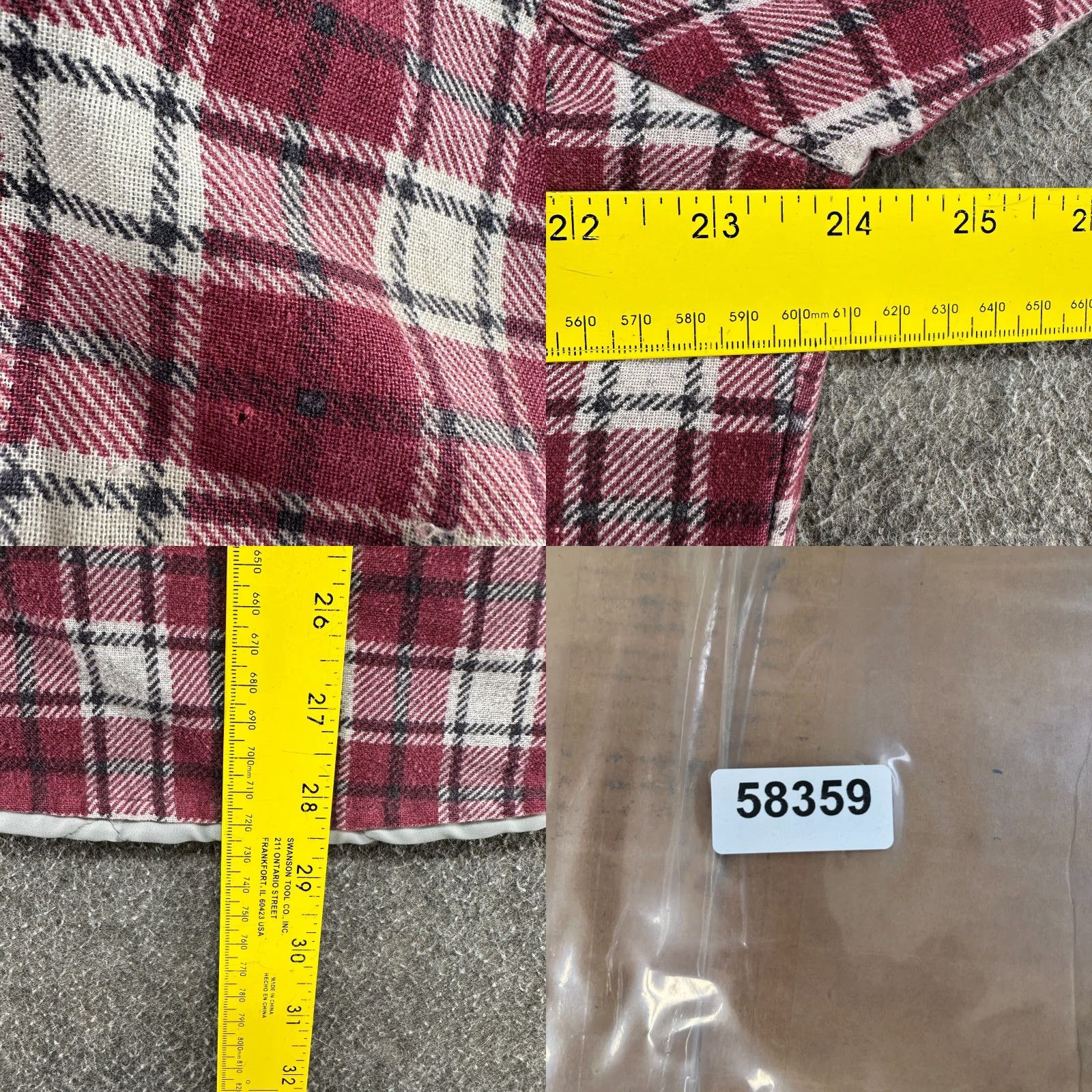 Sears VINTAGE Sears Shirt Mens L Red Flannel Plaid Long Sleeve Button Up Quilted Lined Size US L / EU 52-54 / 3 - 9 Thumbnail