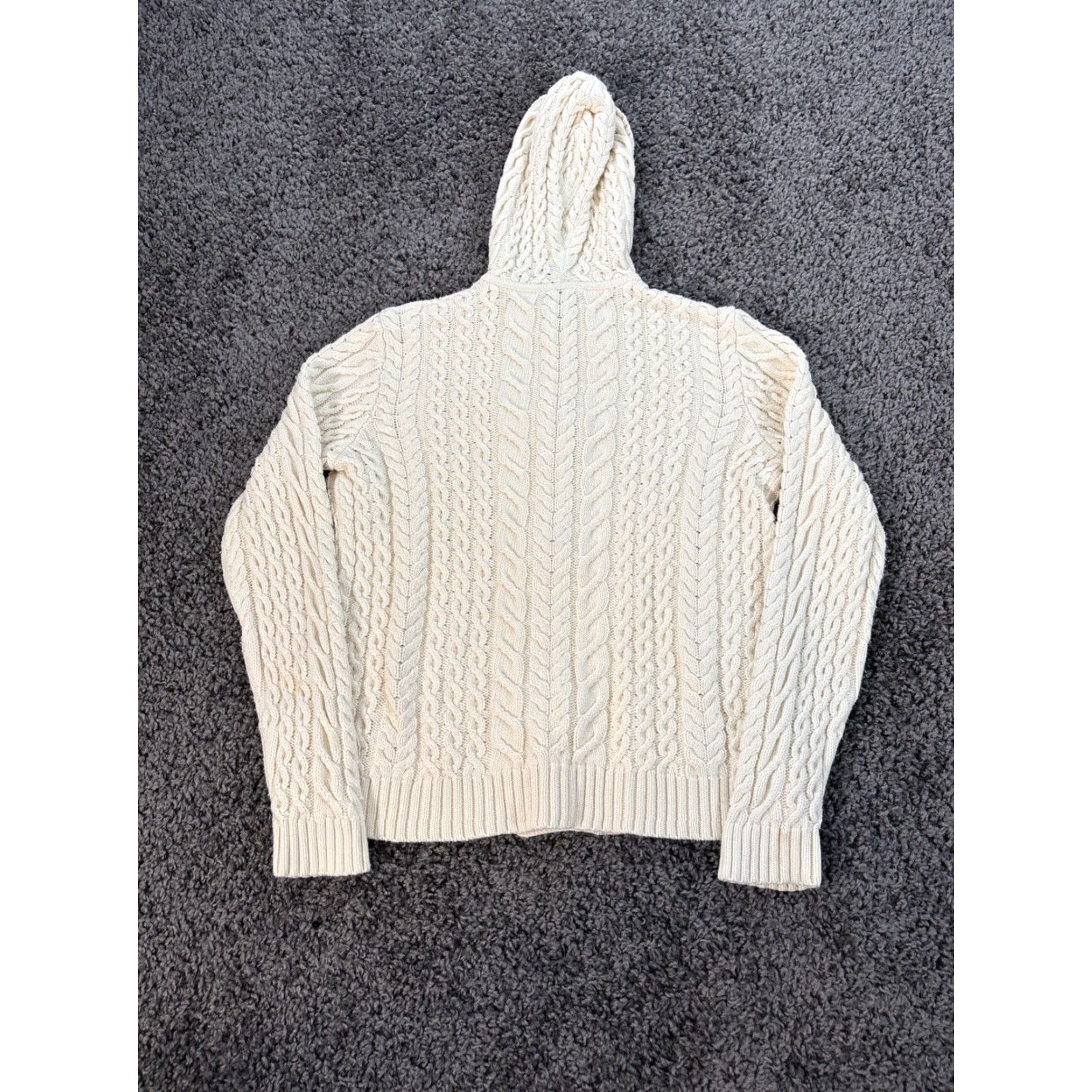 Ralph Lauren VINTAGE Lauren Ralph Lauren Cardigan Sweater Womens Petite Small Hooded Ivory Cotton Shirt? Size S / US 4 / IT 40 - 5 Thumbnail