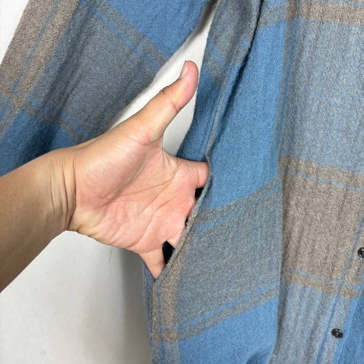 Japanese Brand Ichi Japan Wool Check Tunic Dress Lagenlook Mori Grey OS Size S / US 4 / IT 40 - 6 Thumbnail