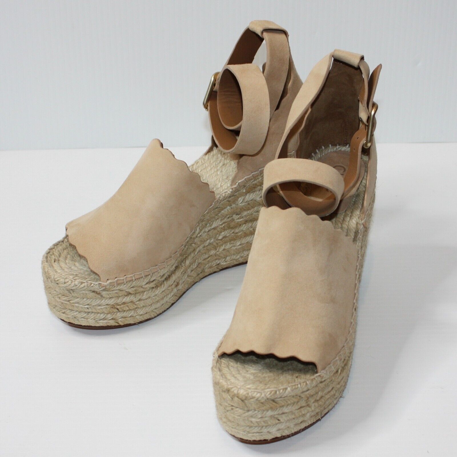 Chloe Suede Lauren Espadrille Wedges Shoes size US 10 MSRP $660 Size US 10 / IT 40 - 2 Thumbnail