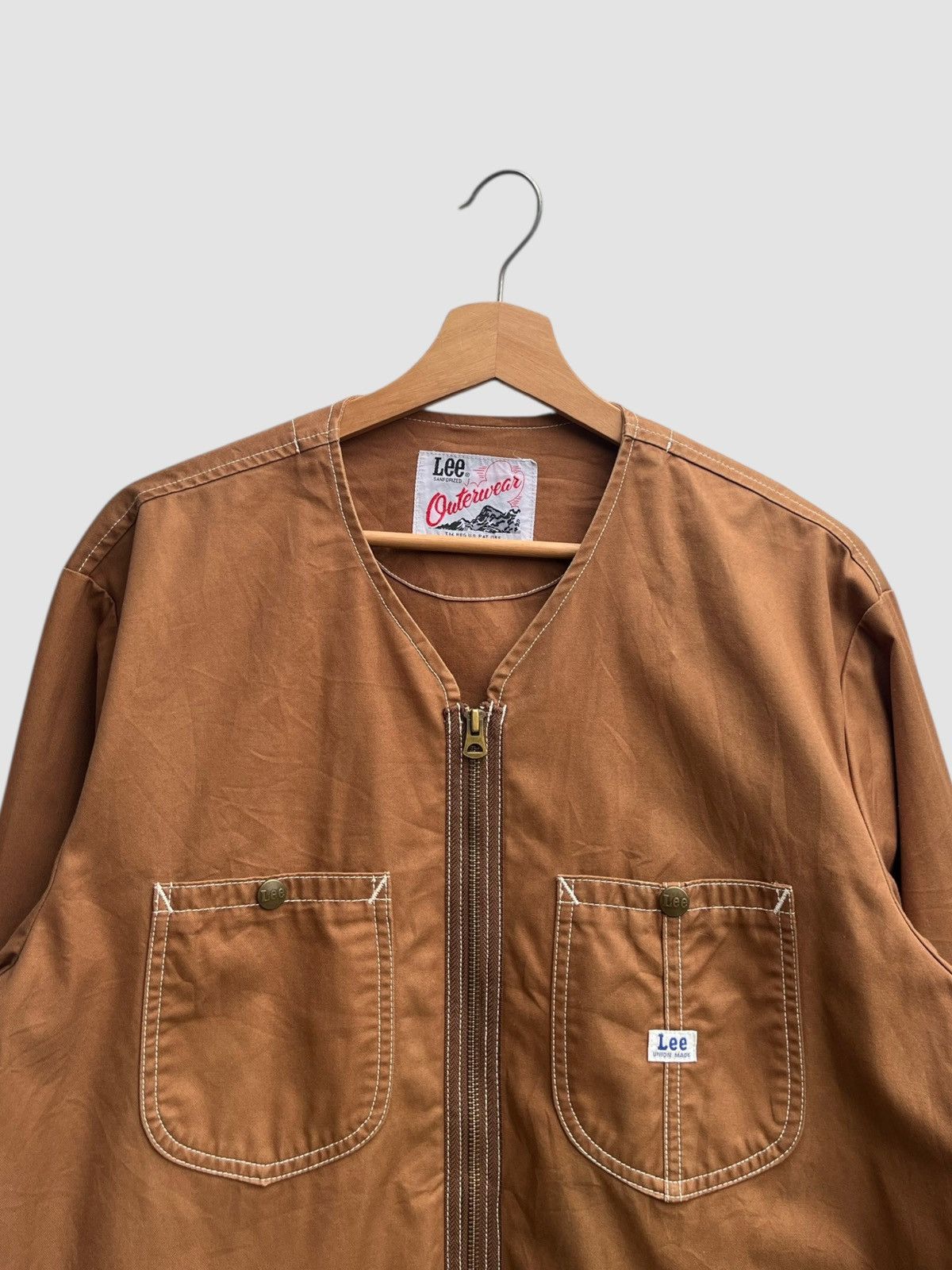Lee Lee Sanforized Outerwear No Collar Chore Jacket Size US L / EU 52-54 / 3 - 5 Thumbnail