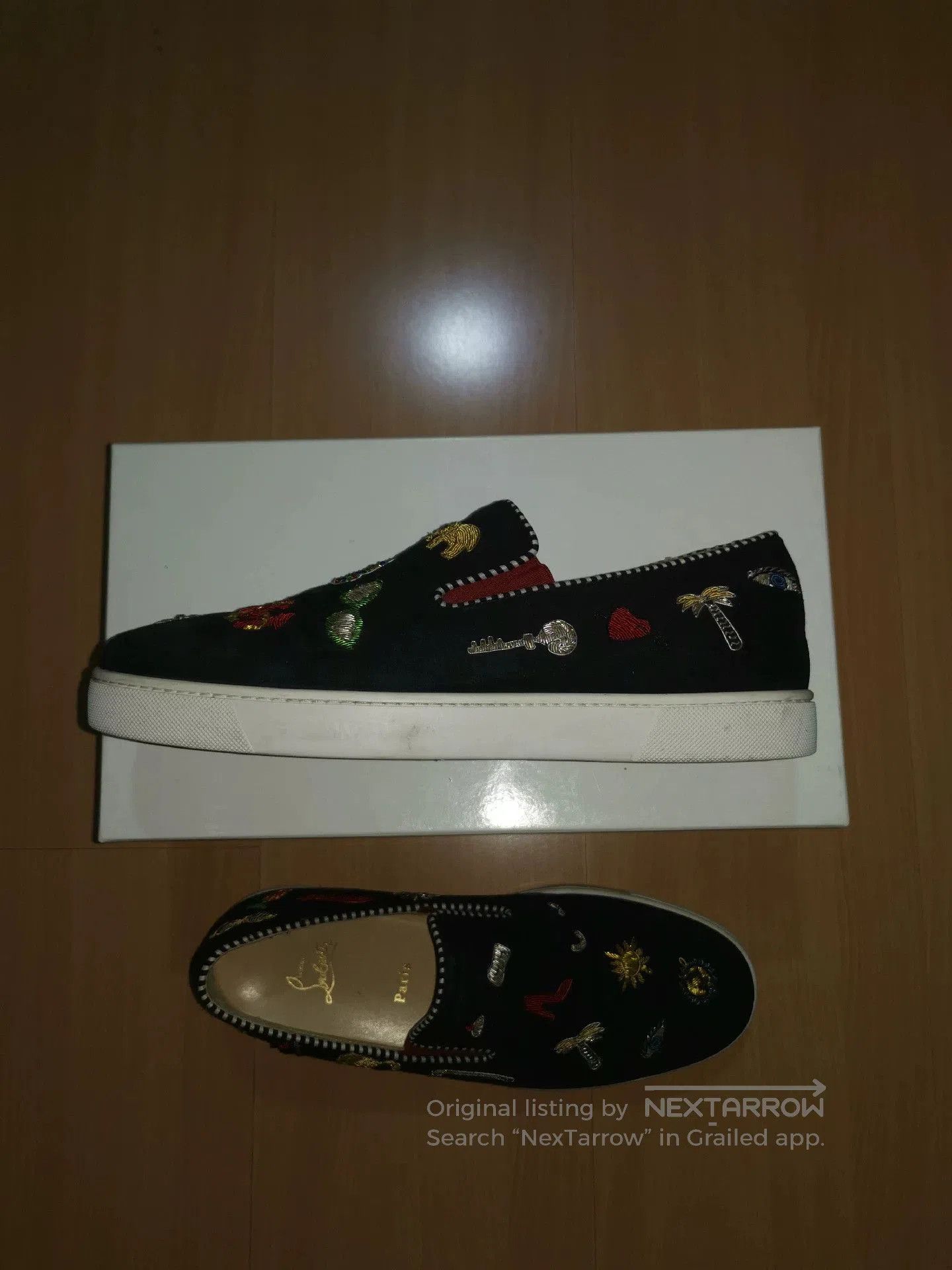 Christian Louboutin christian louboutin men's slip-on shoes with embroidery. Size US 10 / EU 43 - 4 Thumbnail