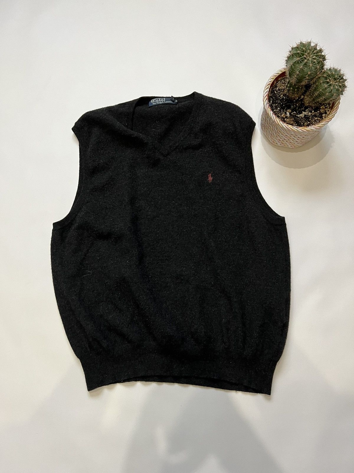 Polo Ralph Lauren Polo Ralph Lauren Grey Vest Wool Sweater Size US XL / EU 56 / 4 - 1 Thumbnail
