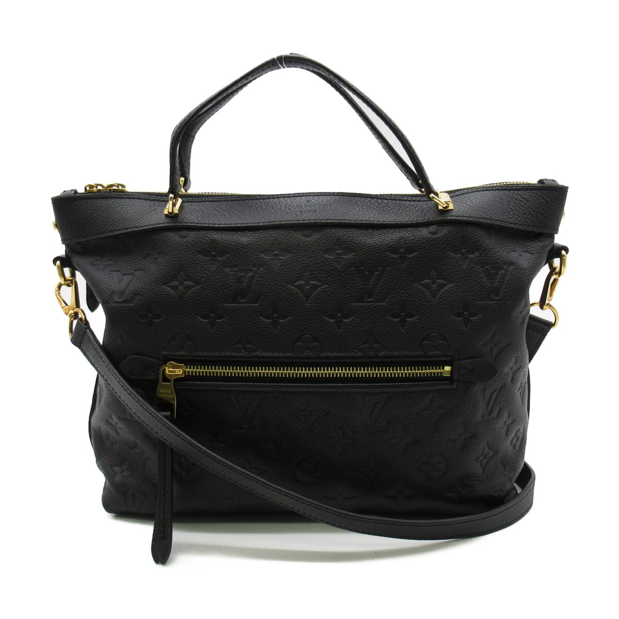 Louis Vuitton Black Leather Monogram Empreinte Bastille Rectangle Shoulder Bag