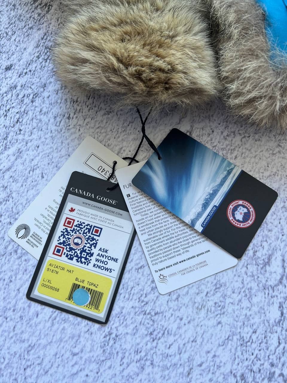 Canada Goose NEW CANADA GOOSE AVIATOR HAT FUR L/XL Size 34 - 2 Thumbnail