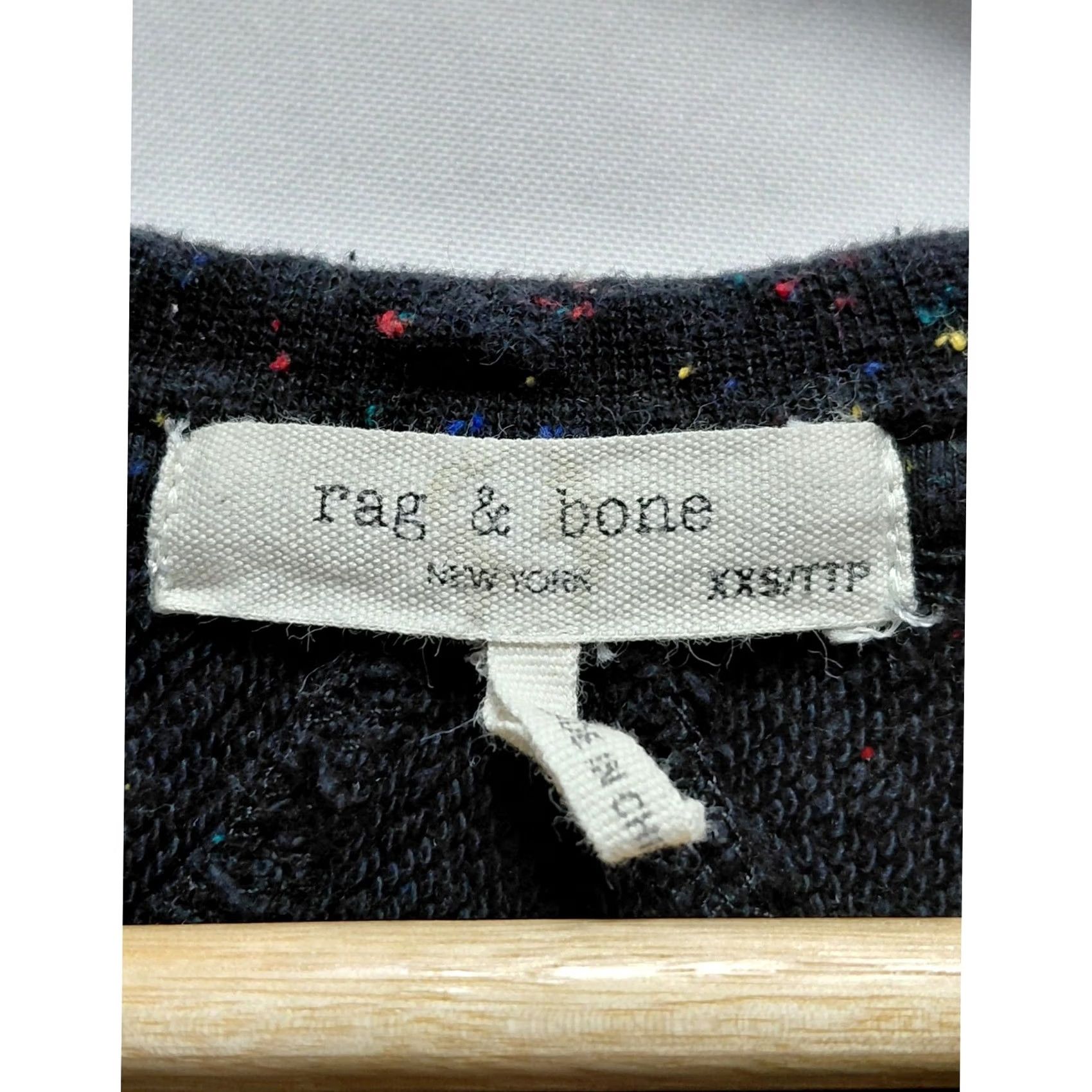 Rag & Bone rag & bone Organic Cotton Sweatshirt Black Speckled Knit Size XXS Size XXS / US 00 / IT 34 - 5 Thumbnail