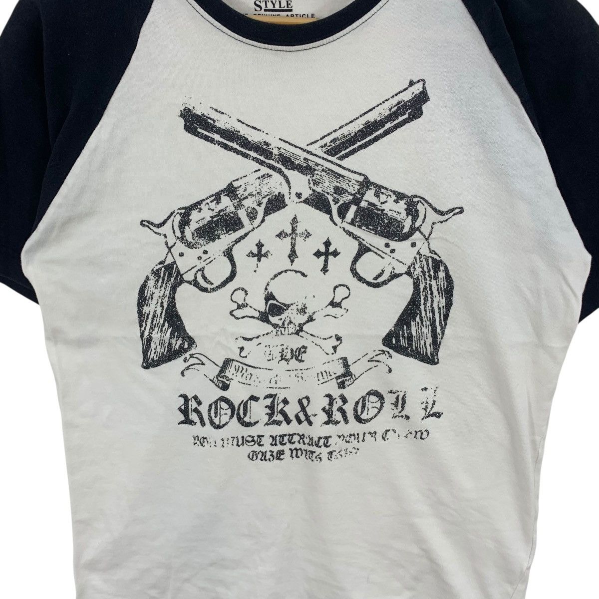 Other THIRD ROW STYLE Skull Guns Old English Text Tee Shirt Top Size L / US 10 / IT 46 - 6 Thumbnail