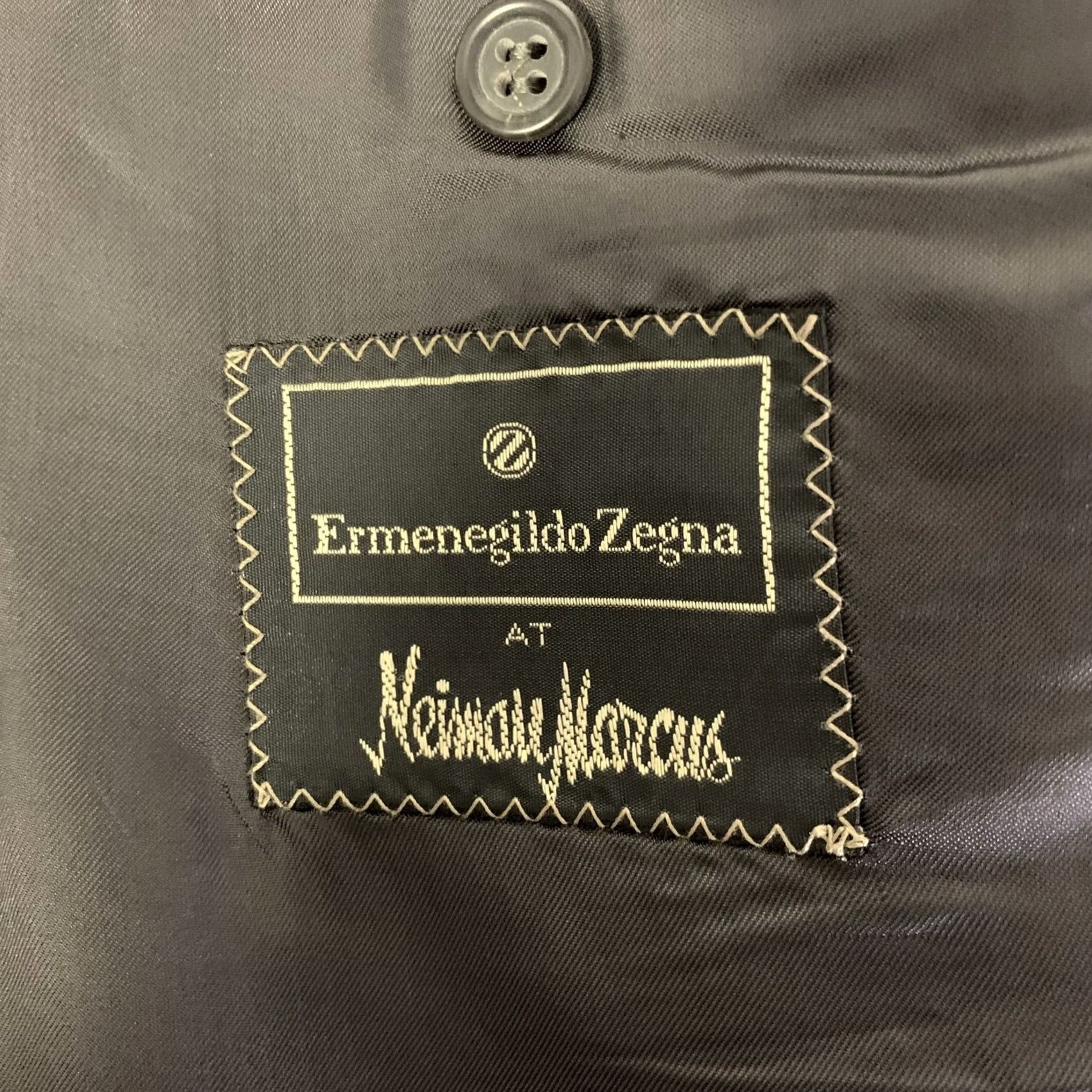 Ermenegildo Zegna ERMENEGILDO ZEGNA Suit Grey Black Nailhead Wool Peak Lapel Size 46 Mens Size 36R - 6 Thumbnail