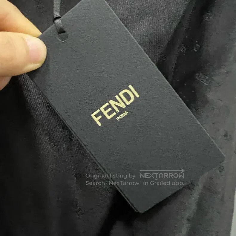 Fendi Fendi sizze 37 Black logo long-sleeve shirt with bulletproo Size US XS / EU 42 / 0 - 4 Thumbnail
