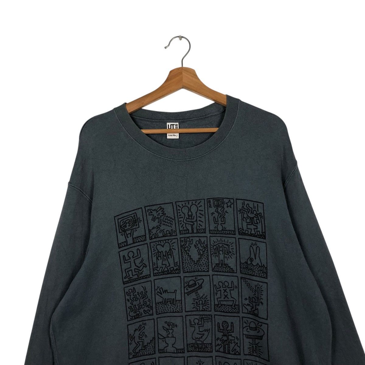 Japanese Brand 📌Vintage Sweatshirt Ut Keith Haring Big Logo Size US XXL / EU 58 / 5 - 4 Thumbnail