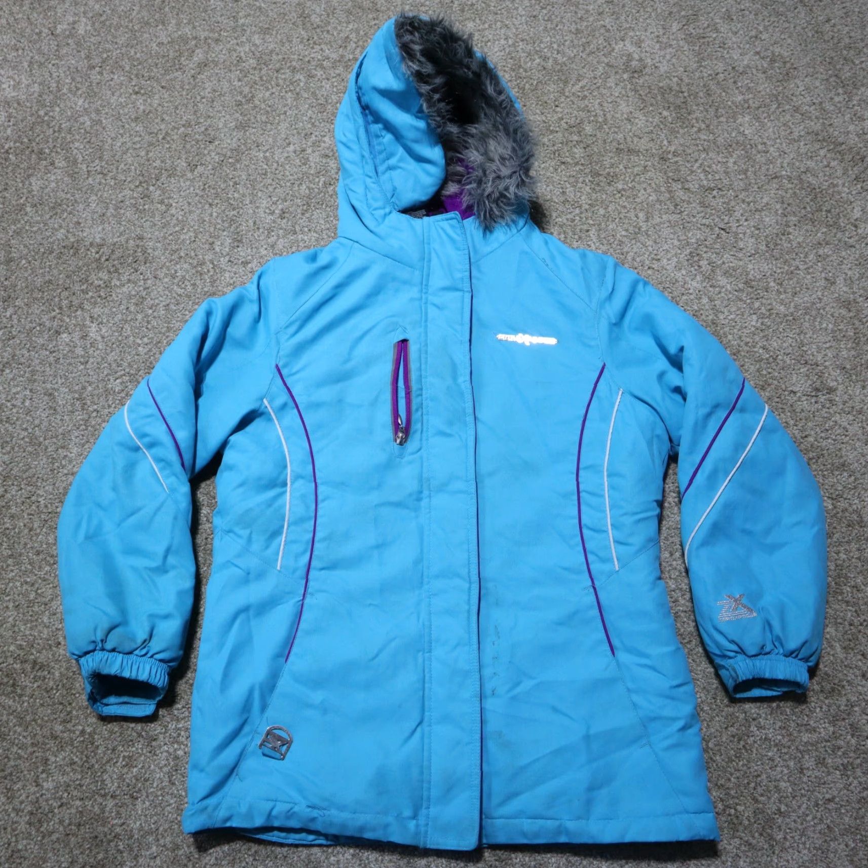 ZeroXposur ZeroXposur Jacket Women Aqua Blue Polyester Winter Hooded Full Zip Size L Size L / US 10 / IT 46 - 2 Thumbnail