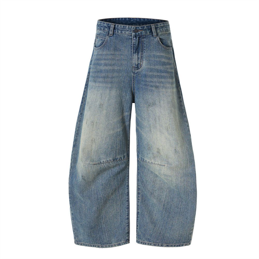 Vintage Men's loose punk vintage washed distressed scimitar jeans Size US 32 / EU 48 - 5 Thumbnail