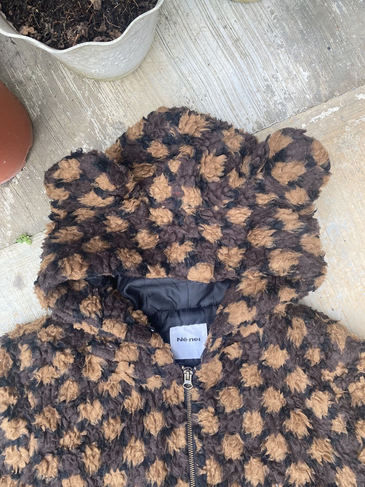 Ne-Net Ne-net Bear Deep Pile Sherpa Hoodies Jacket Size M / US 6-8 / IT 42-44 - 3 Thumbnail