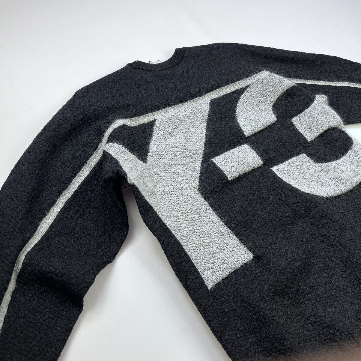 Japanese Brand Y-3 mohair/polyamid sheer knit crew sweater Size XS / US 0-2 / IT 36-38 - 10 Thumbnail