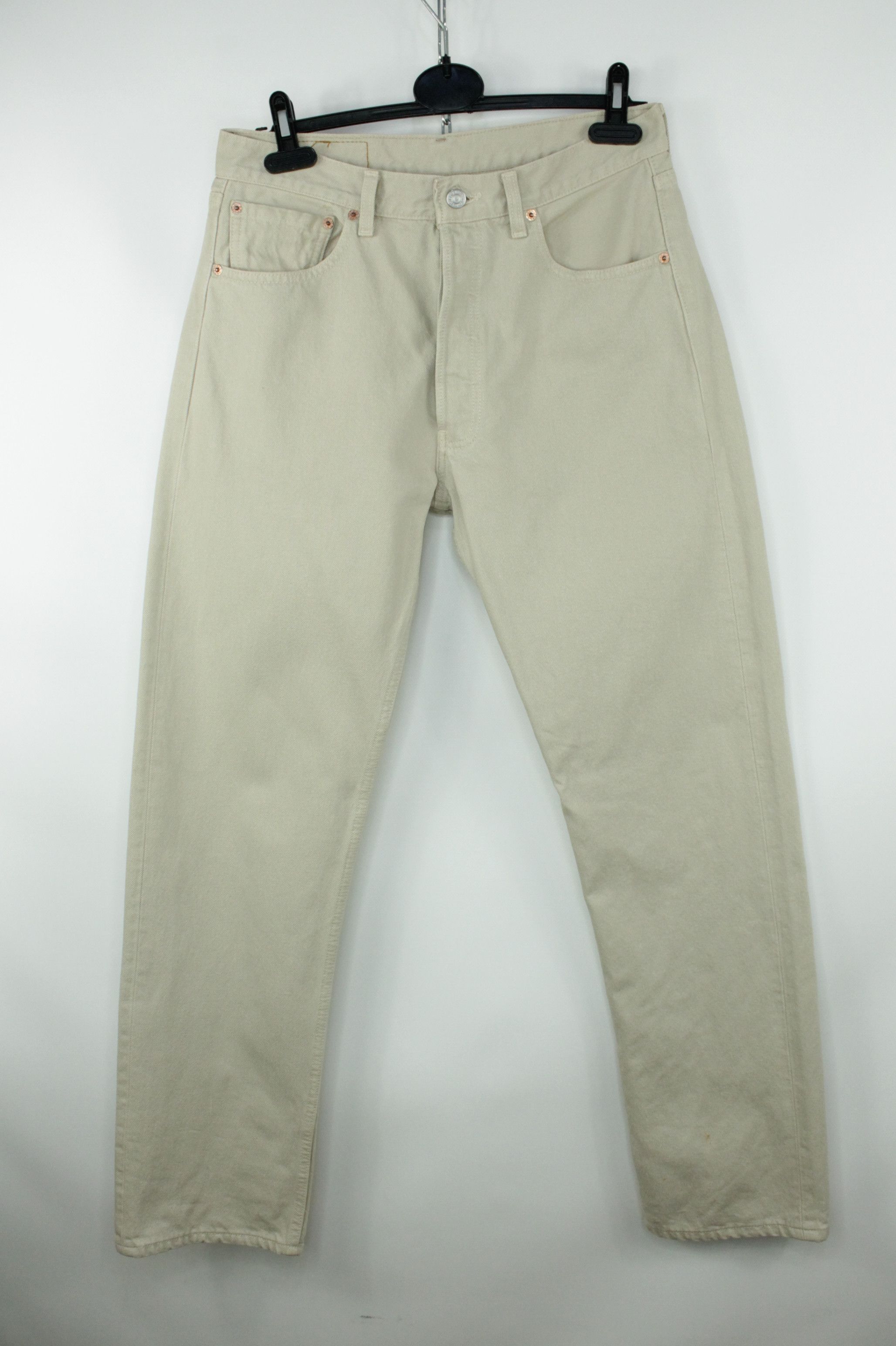Levi's Vintage Levi's 501 Beige Denim Made In USA Men's Jeans Size US 33 - 2 Thumbnail