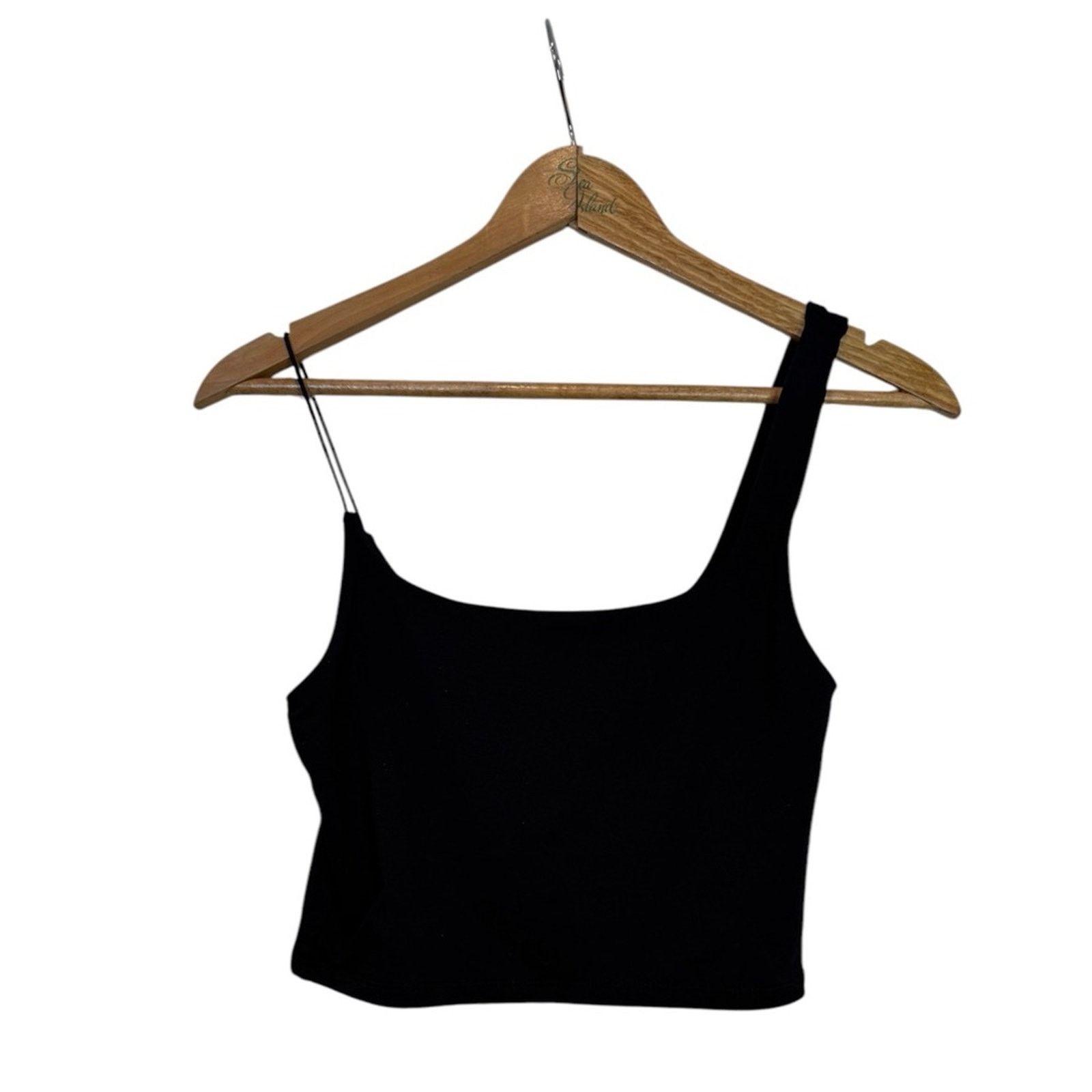 Forever 21 Forever 21 Black Cropped Lycra Tank Top Size Large Size L / US 10 / IT 46 - 1 Thumbnail