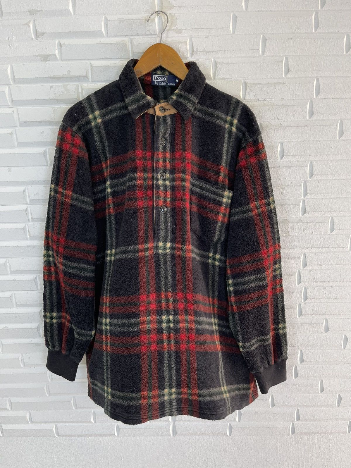 Ralph Lauren VINTAGE POLO RALPH LAUREN FLEECE TARTAN SHIRT Size US M / EU 48-50 / 2 - 4 Thumbnail
