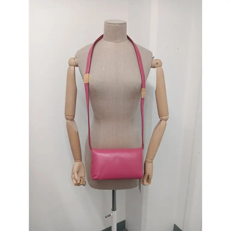 Marni Marni Women's Small Leather Prisma Crossbody Bag - Pink Size ONE SIZE - 16 Thumbnail