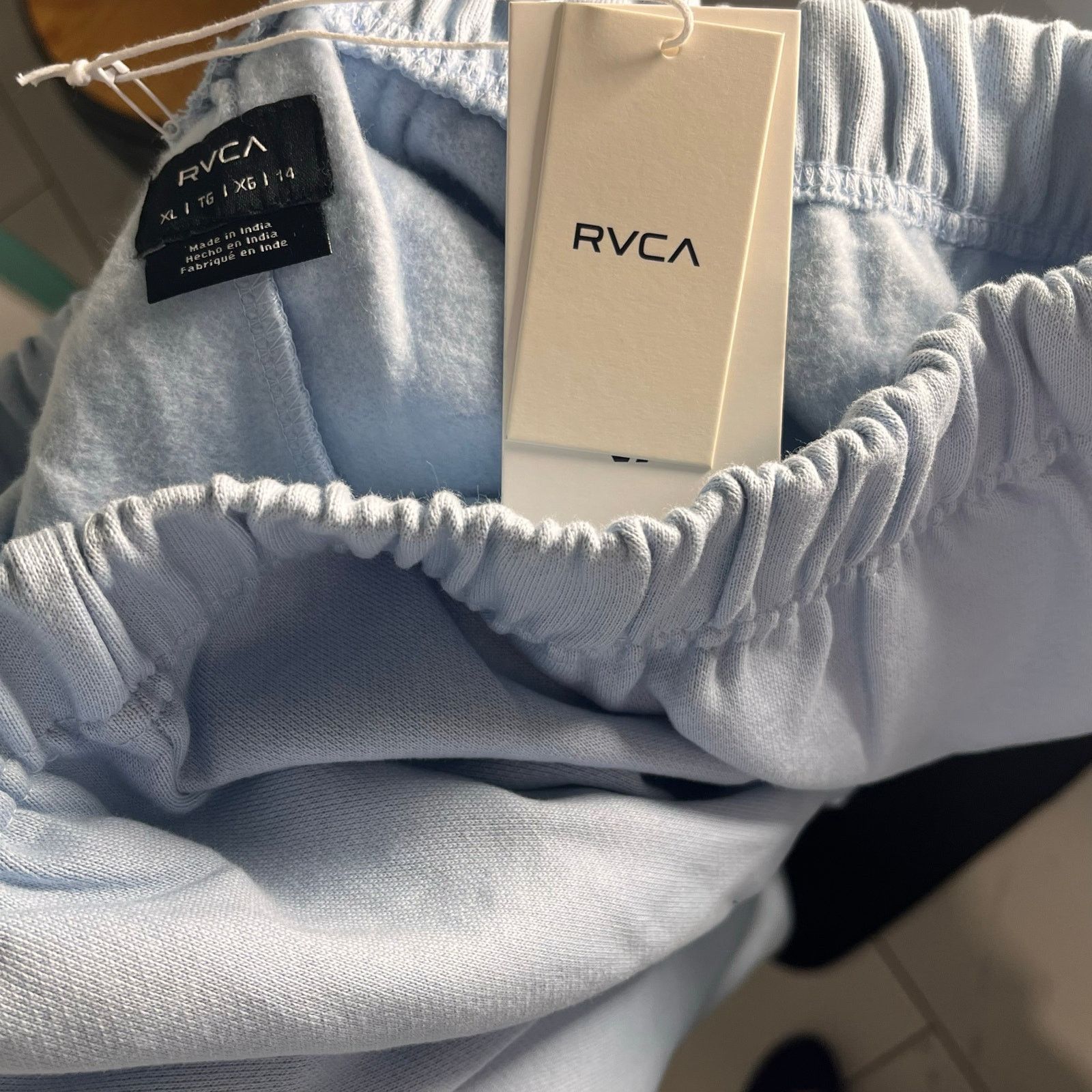 RVCA •NWT• RVCA PTC Sweat Pants in light Blue • Women’s XL Size 37" - 9 Thumbnail