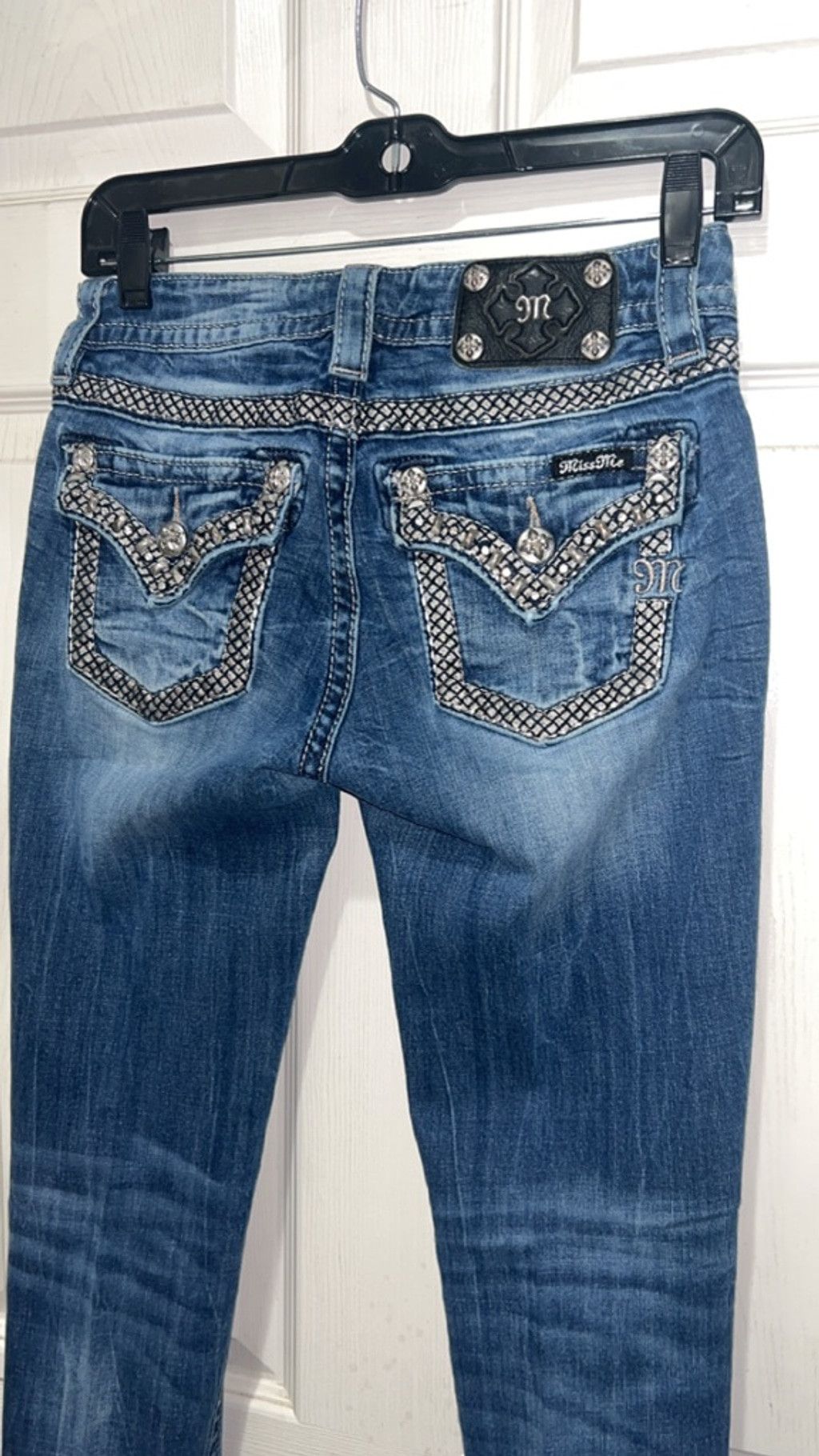 Miss Me Women's Miss Me Blue Skinny Jeans w Embellishments Size 25 Size 25" / US 0 / IT 36 - 3 Thumbnail
