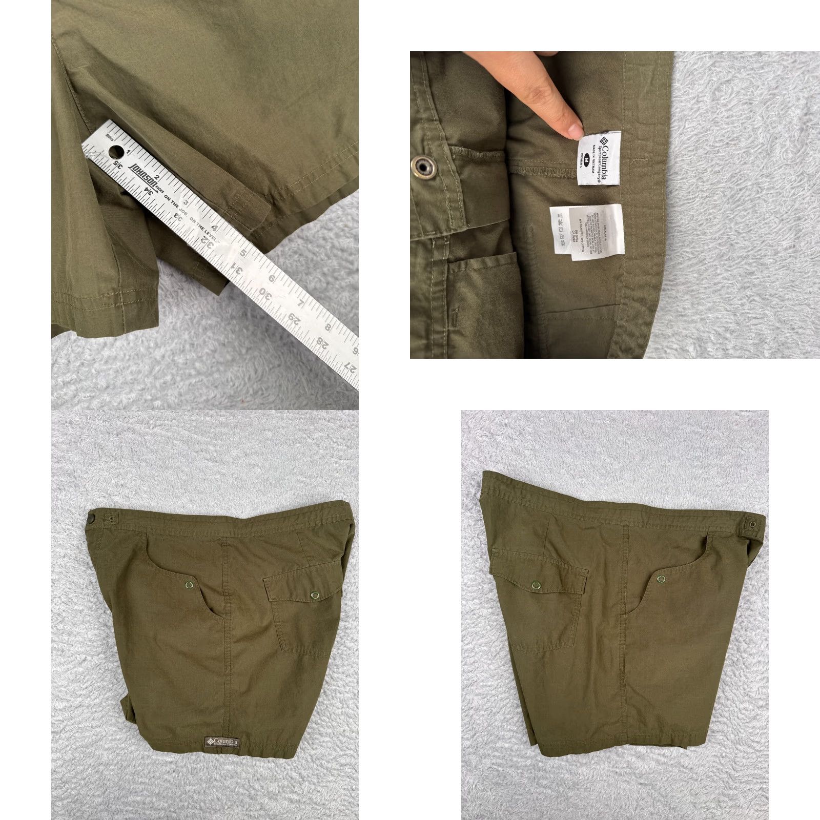 Vintage VINTAGE Columbia Shorts Women Regular Green Cotton Blend 34x5 Read Me Read Me Size 32" / US 10 / IT 46 - 8 Thumbnail