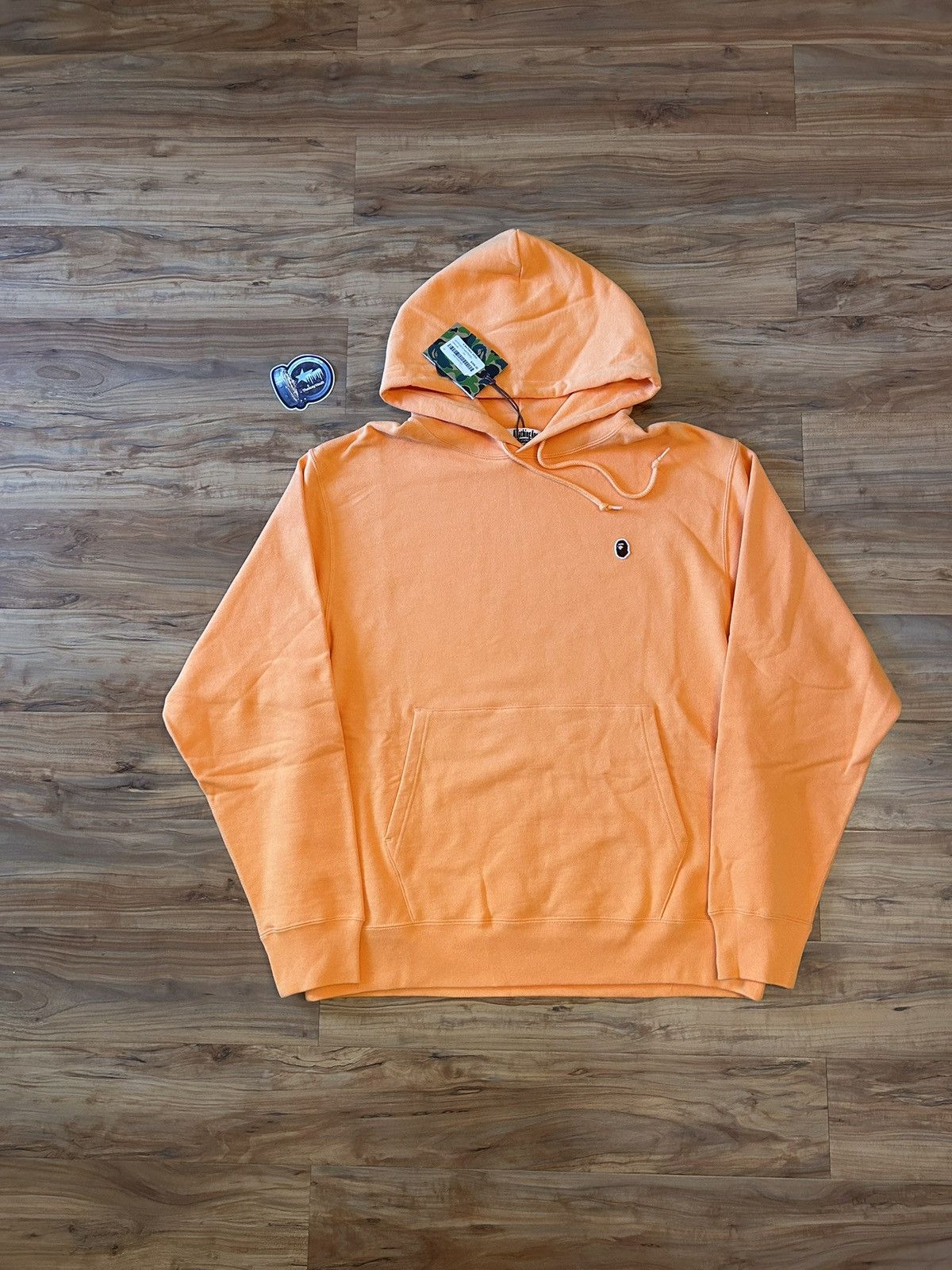 Bape NEW Bape Orange One Point Ape Face Pullover Hoodie Size US XL / EU 56 / 4 - 1 Thumbnail