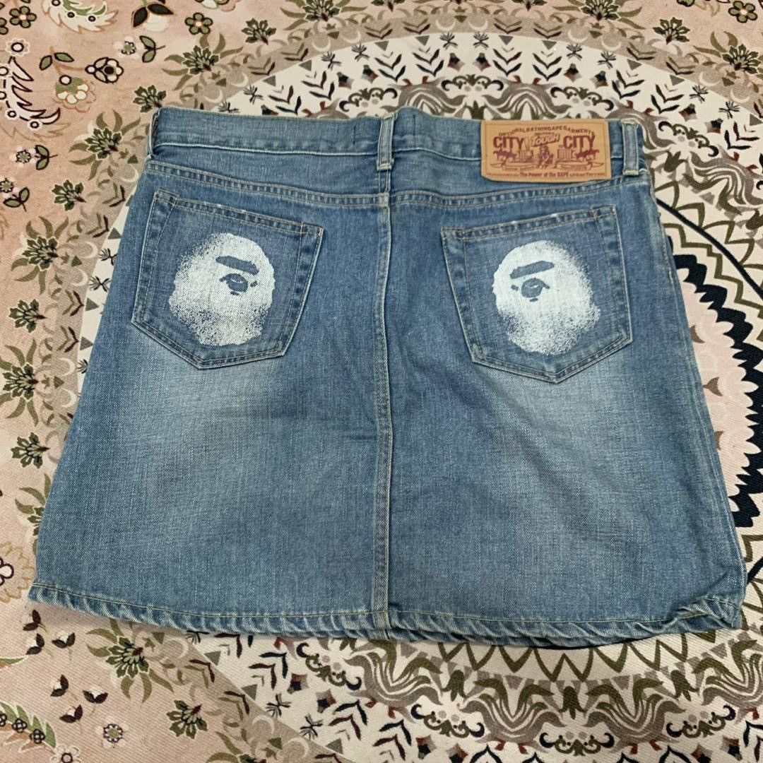 Bape A Bathing Ape Bape Denime Skirt Size 30" / US 8 / IT 44 - 5 Thumbnail