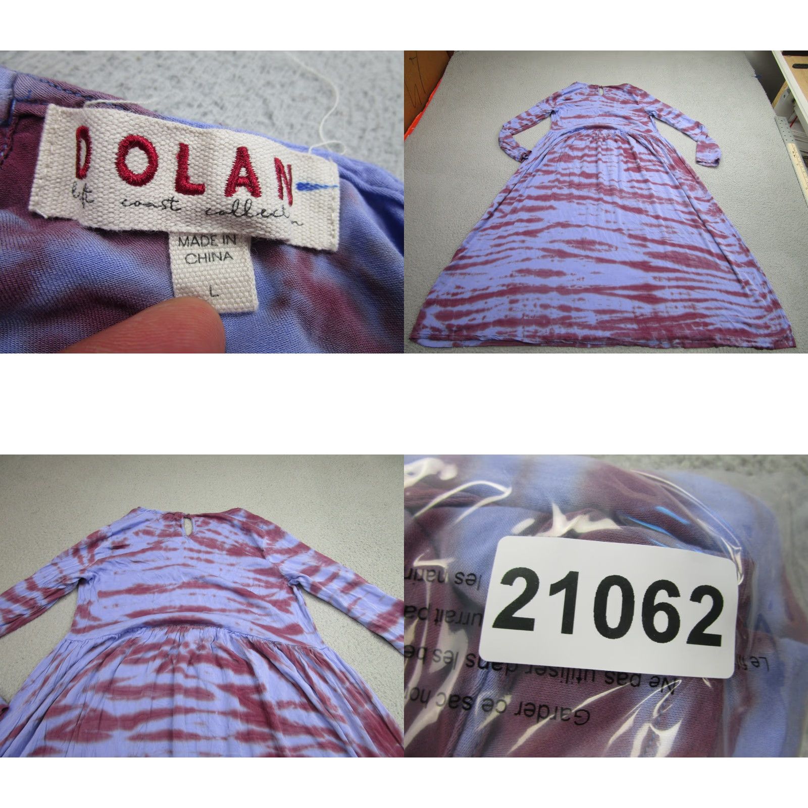 Vintage VINTAGE Dolan Left Coast Dress Womens Large Purple Tie Dye Long Sleeve Maxi Casual Size L / US 10 / IT 46 - 8 Thumbnail
