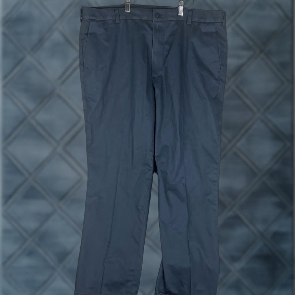 Brooks Brothers VINTAGE? No. Brooks Brothers Clark Fit Advantage Chino Pants Mens 42x30 Navy Blue Stretch Flat Front Pocketed Classic Office Casual Size US 42 / EU 58 - 1 Thumbnail