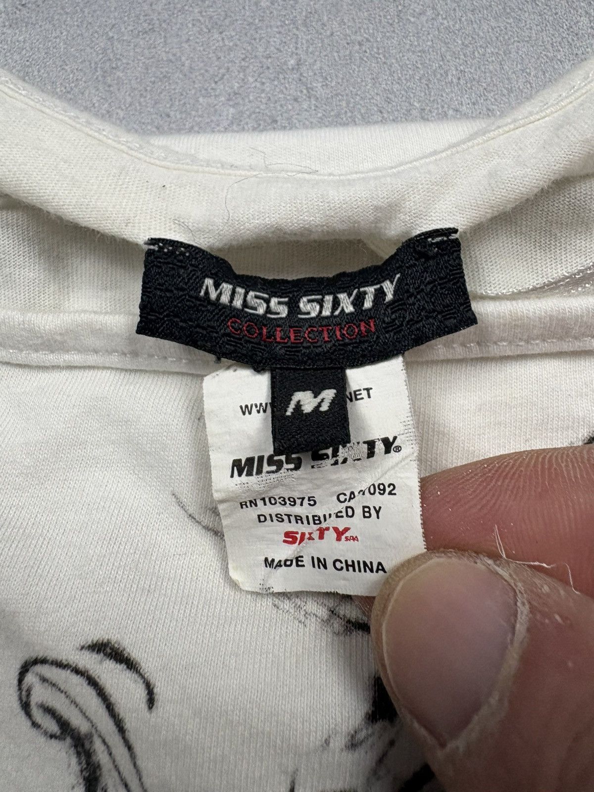 Miss Sixty Miss Sixty Graphic Fringe T-Shirt Y2K Studded Print 2000s M Size M / US 6-8 / IT 42-44 - 15 Thumbnail