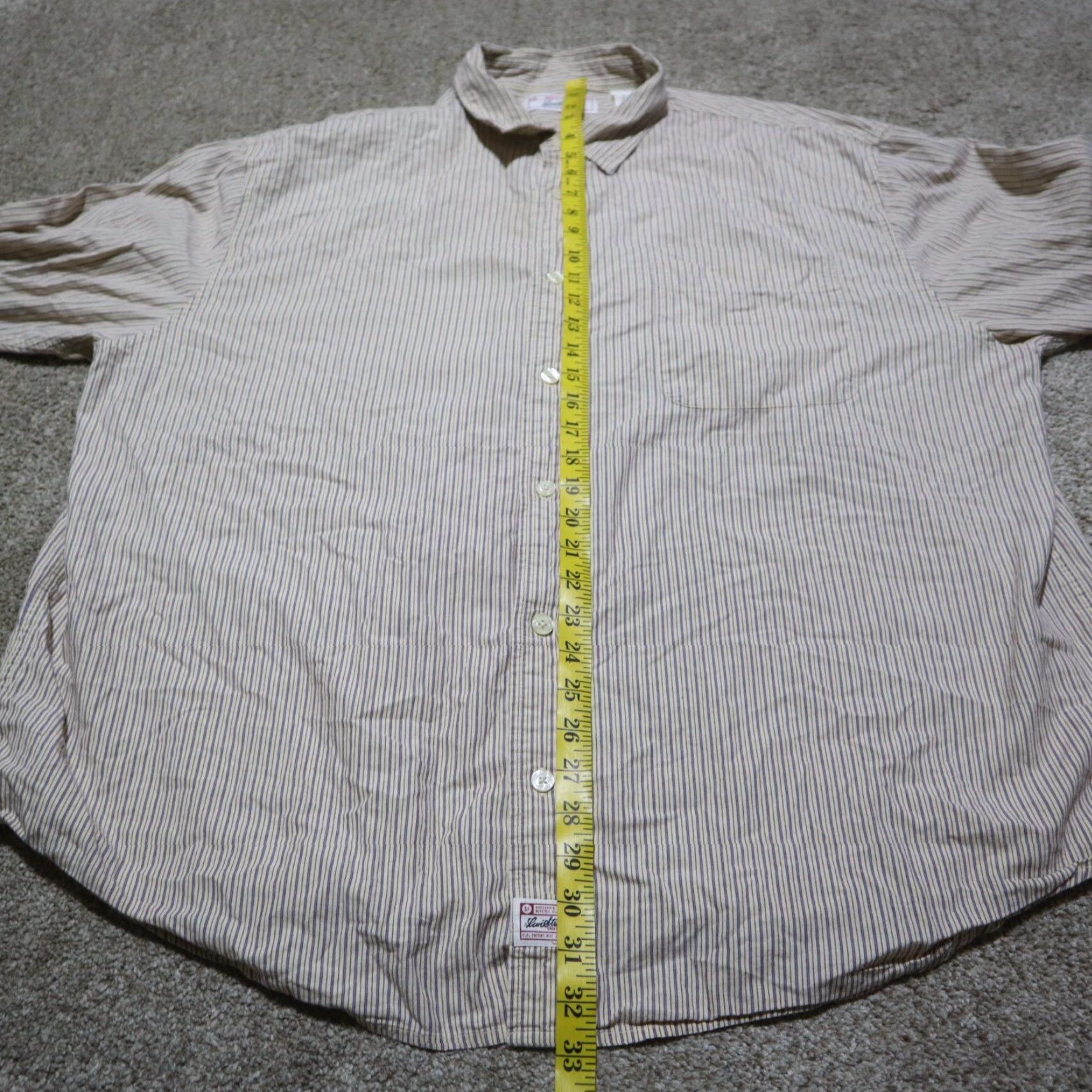 Levi's Levi's Brown Stripped Button-Up Shirt Long Sleeve Adult Mens 2X Cotton Flannel Plaid 50/52 Big & Tall Shirt Mens Brown 2X Size US XXL / EU 58 / 5 - 7 Thumbnail