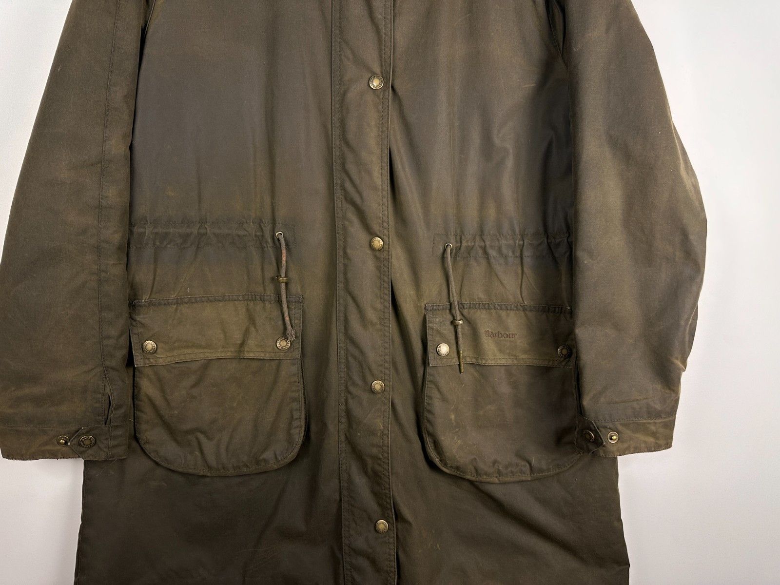 Barbour Ladies Barbour Mull Wax Hooded Green Waxed Jacket SizeUS 10 Size L / US 10 / IT 46 - 3 Thumbnail