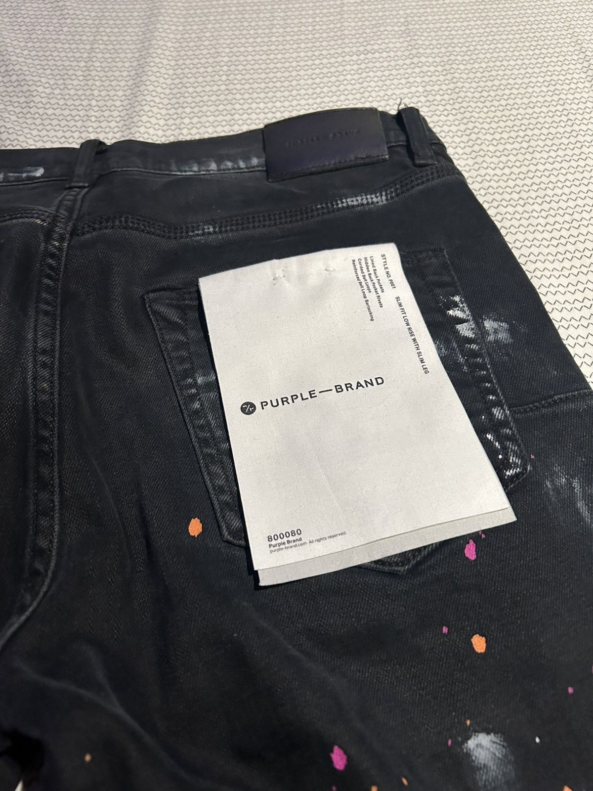 Purple Brand Black Paint Splatter Purple Jeans Size 32 Size US 32 / EU 48 - 3 Thumbnail