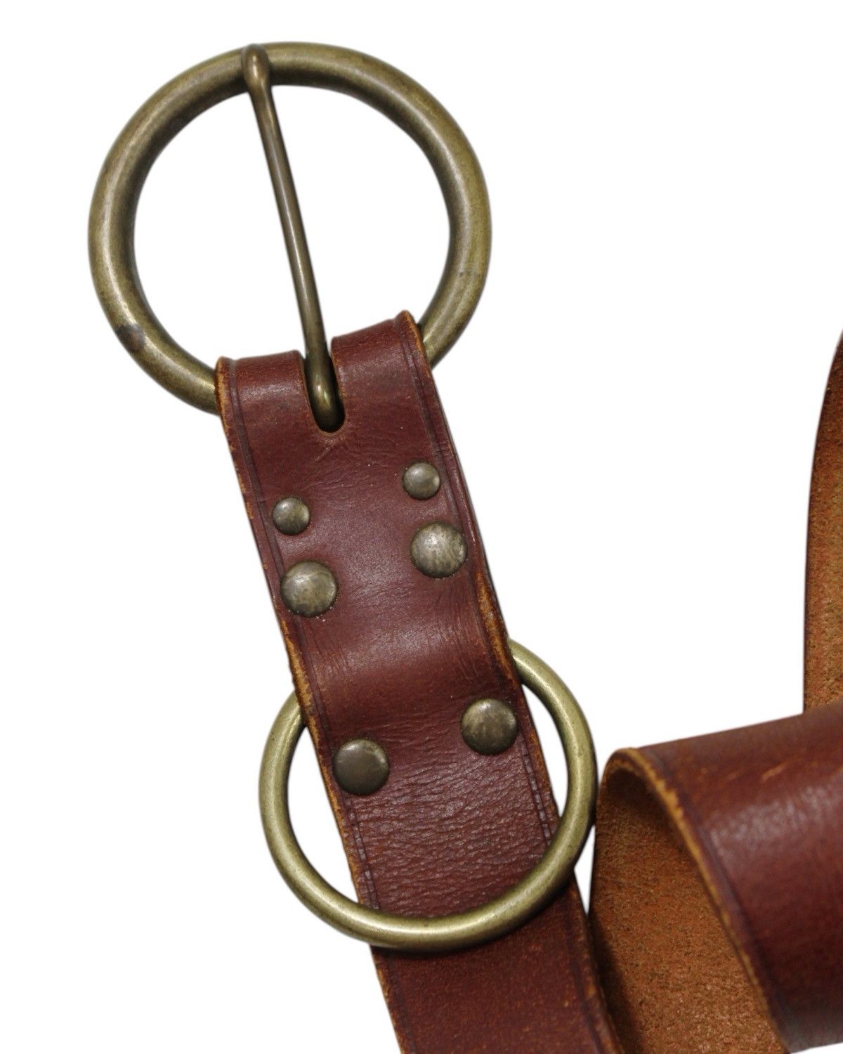 Japanese Brand × Leather × Vintage 1990S OOOZOC DOUBLE RING LEATHER BELT Size ONE SIZE - 3 Thumbnail