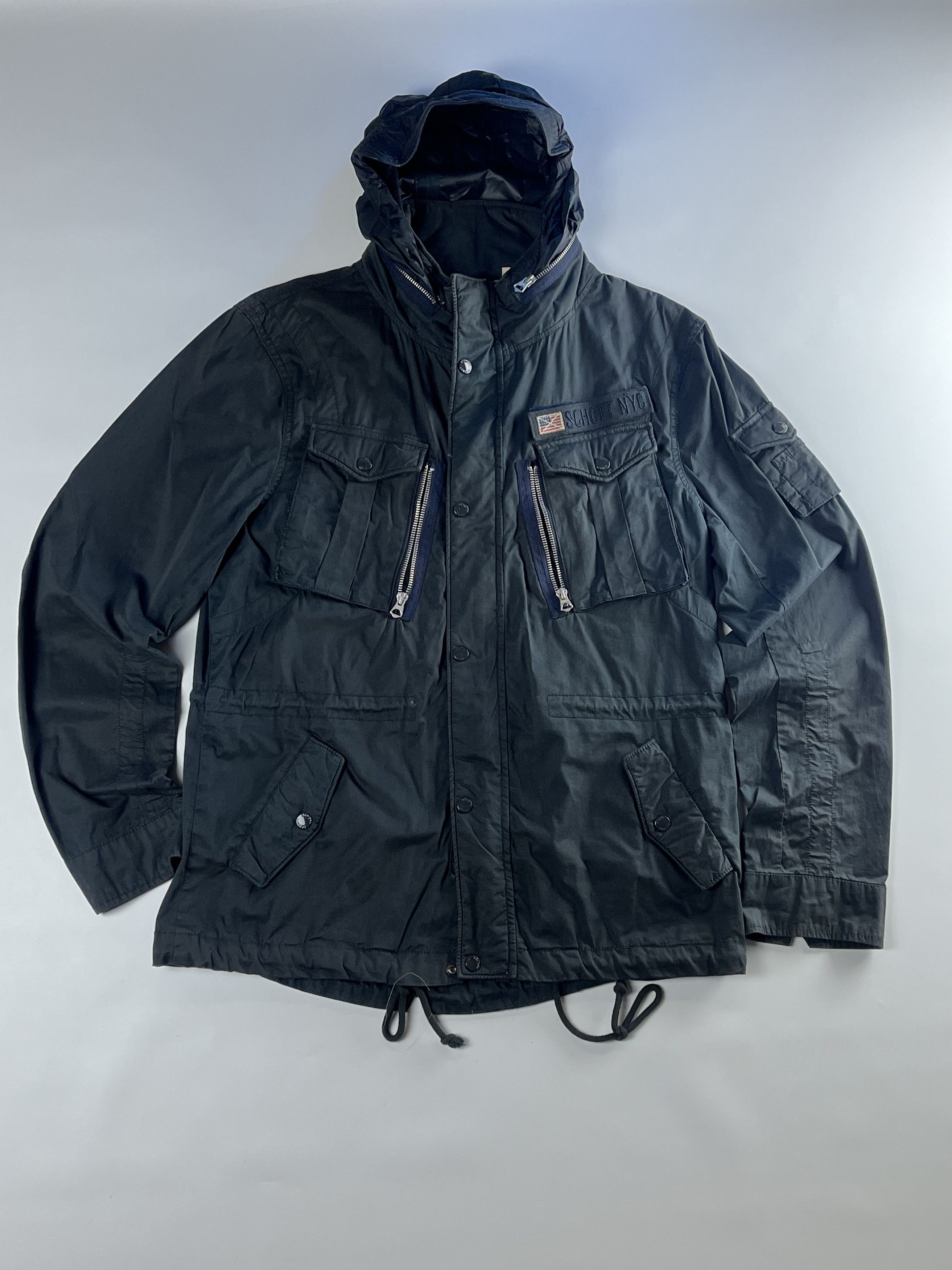 Schott × Vintage 90s Schott NYC Military Field Squad Jacket Size US XL / EU 56 / 4 - 1 Thumbnail