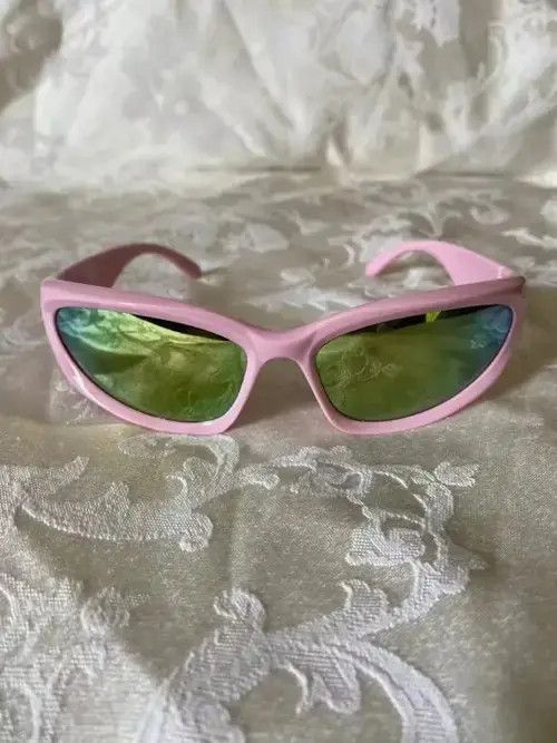 Japanese Brand Pink Electro Sunglasses Retro Cyber Punk Archive Cosplay Size ONE SIZE - 4 Thumbnail