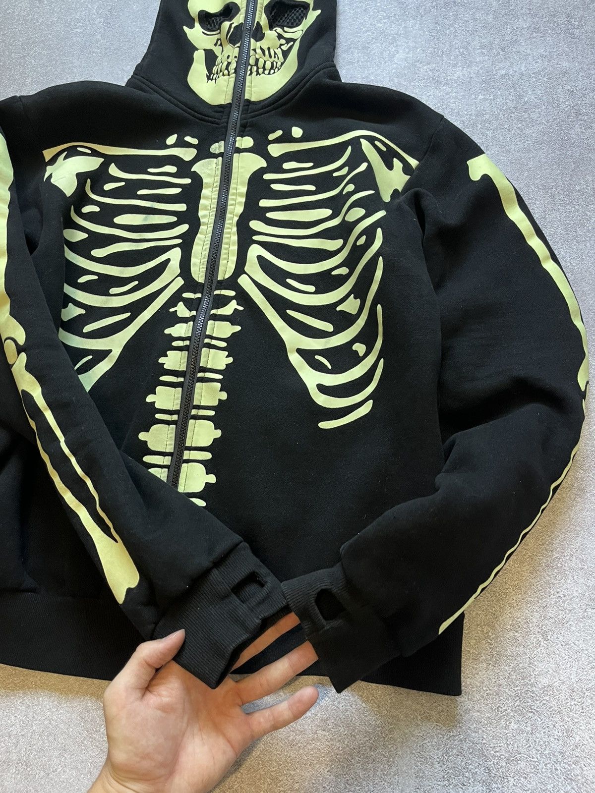 Other Skeleton Full Zip Hoodie – Bone Print Y2K Vibe Rare Graphic Size US L / EU 52-54 / 3 - 8 Thumbnail