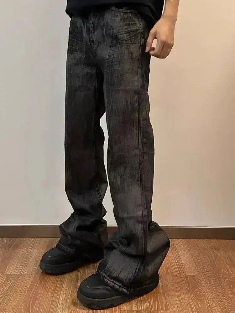 Japanese Brand Heavyweight vintage baggy y2k micro flare street jeans Size US 32 / EU 48 - 3 Thumbnail