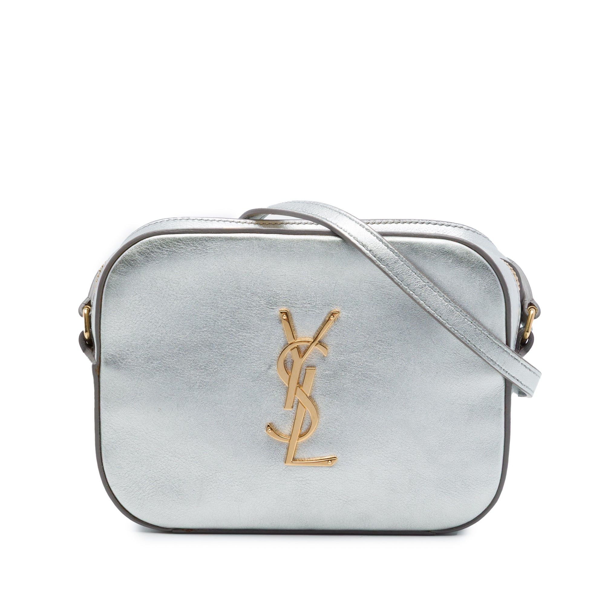 Saint Laurent Paris Metallic Calfskin Classic Monogram Camera Bag Size ONE SIZE - 1 Thumbnail