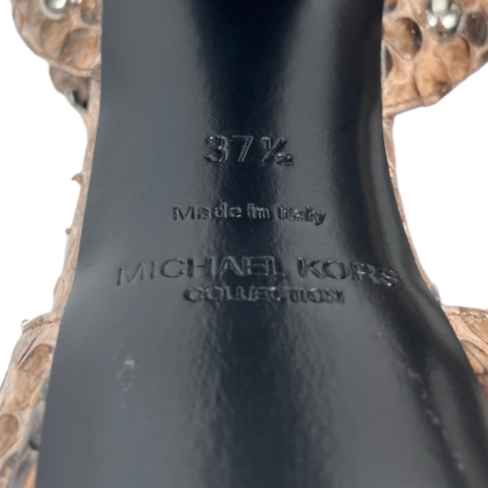 Michael Kors Michael Kors Rosanna Sandals Python Studded Size 37.5 Size US 7.5 / IT 37.5 - 11 Thumbnail