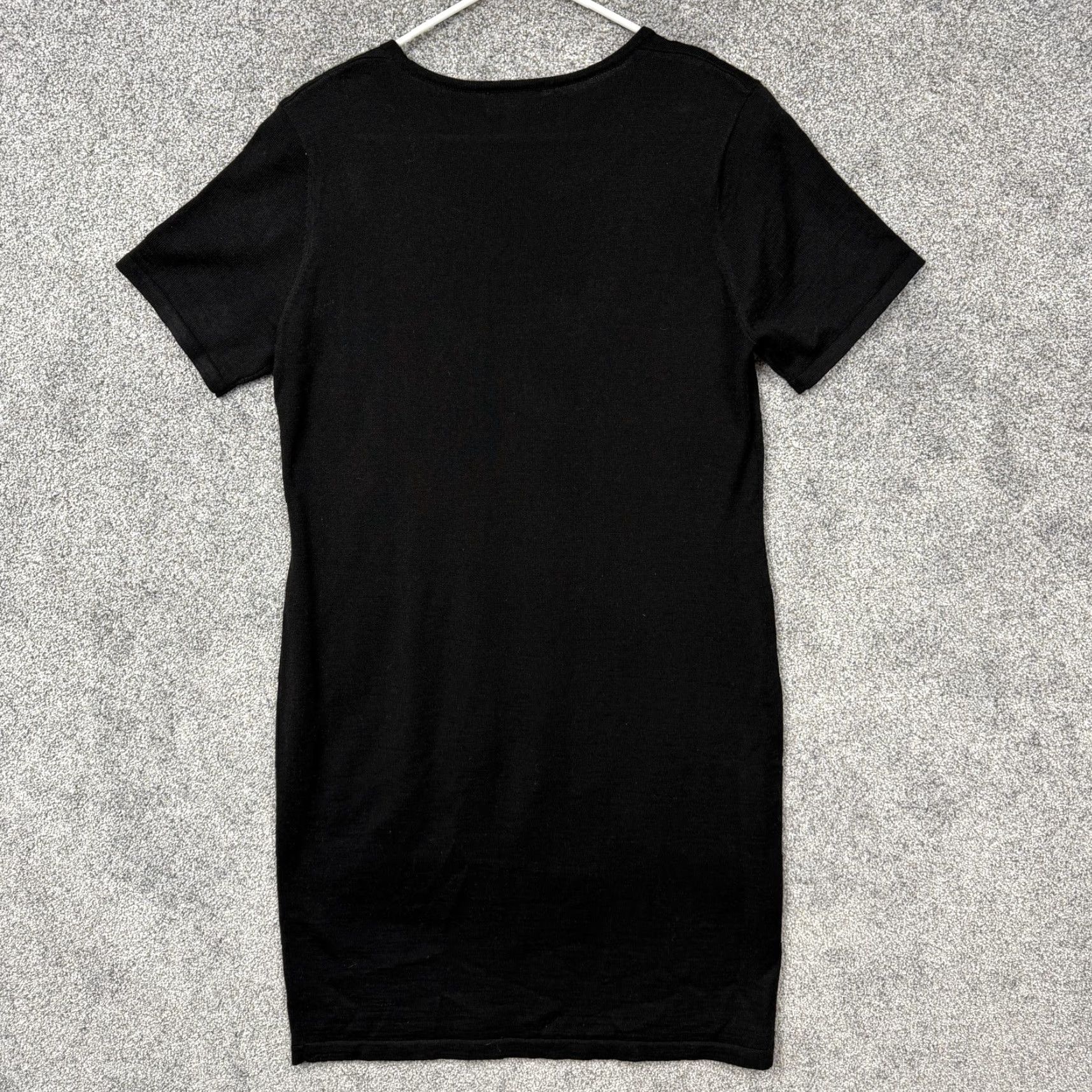Talbots VINTAGE Talbots Dress Shirt Black Knit 90s Shoulder Pads Short Sleeve Knee Length Womens L Office Casual 90s Gothic Retro Womens Size L / US 10 / IT 46 - 7 Thumbnail