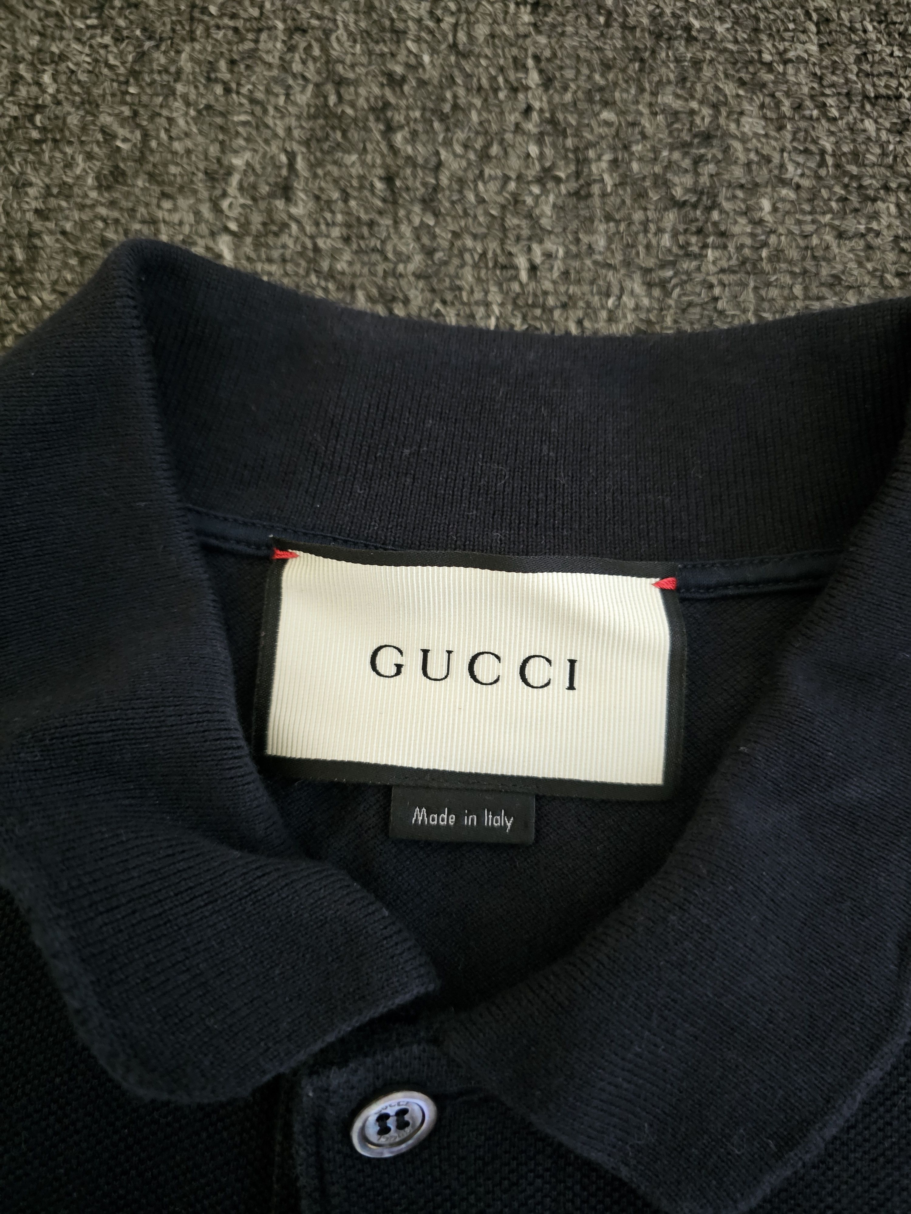 Gucci Gucci Men's Black Polo Shirt Size XL Like L Size US XL / EU 56 / 4 - 2 Thumbnail