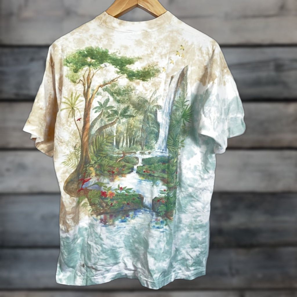 Liquid Blue VINTAGE Liquid Blue 1991 Rainforest T-Shirt Adult XL Tie Dye Crew Neck Short Sleeve Cotton Jersey AOP Graphic Print 90s Mens Size US XL / EU 56 / 4 - 1 Thumbnail