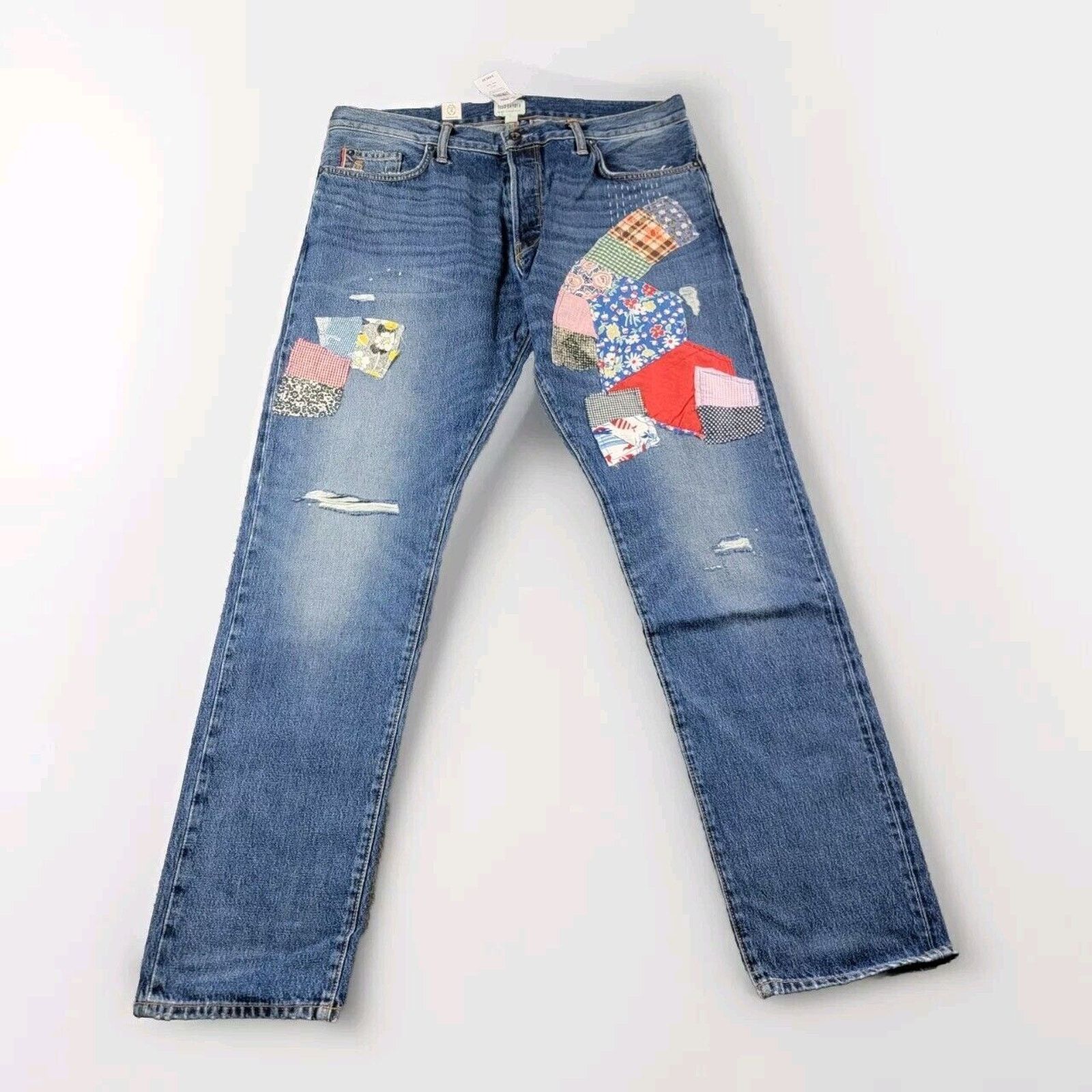 Todd Snyder Todd Snyder Slim Fit Upcycle Patched Selvedge Jeans Size US 36 / EU 52 - 1 Thumbnail