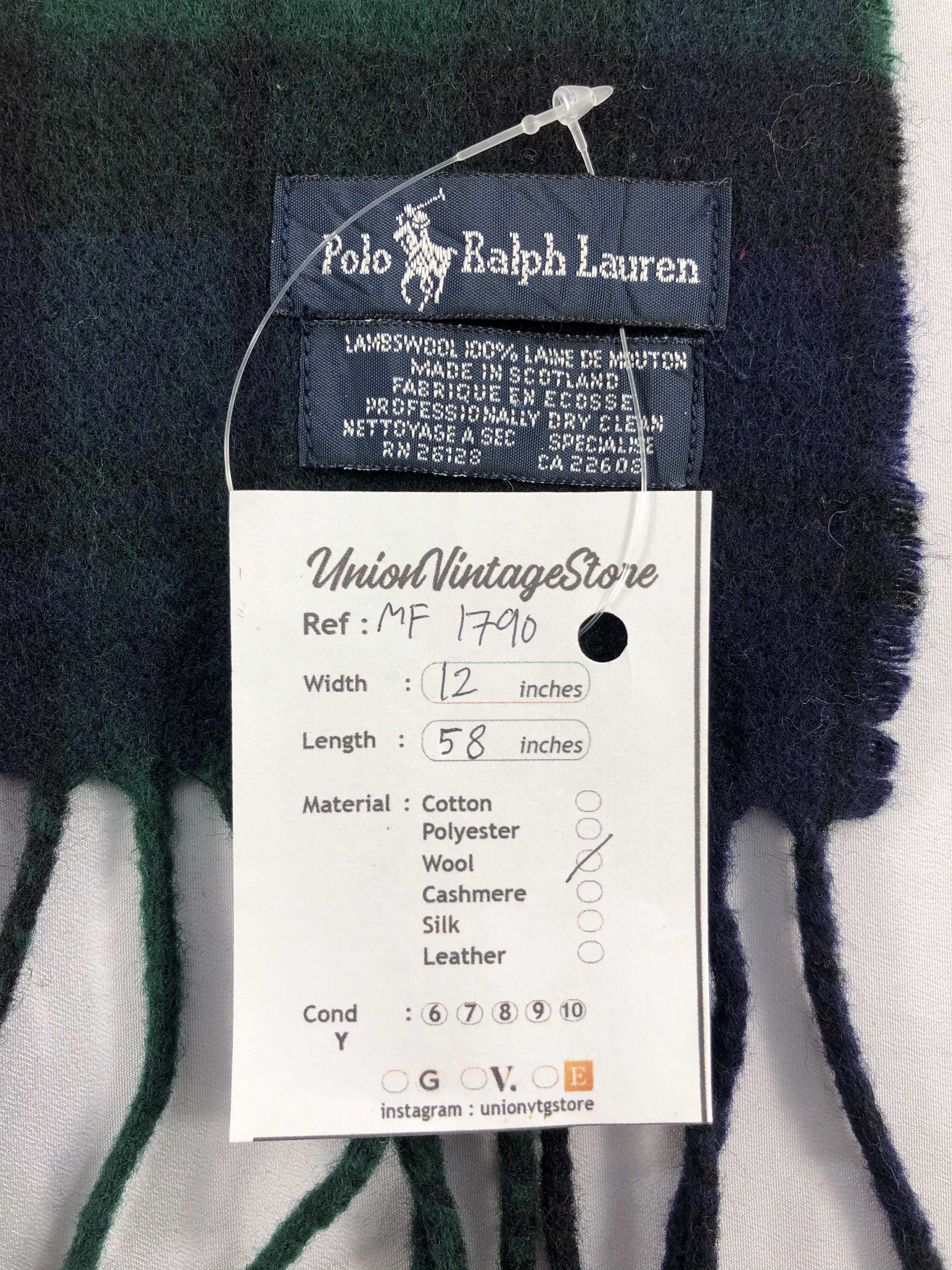 Polo Ralph Lauren Vintage Polo Ralph Lauren Scarf/Muffler/Neckwear MF1790 Size ONE SIZE - 6 Thumbnail
