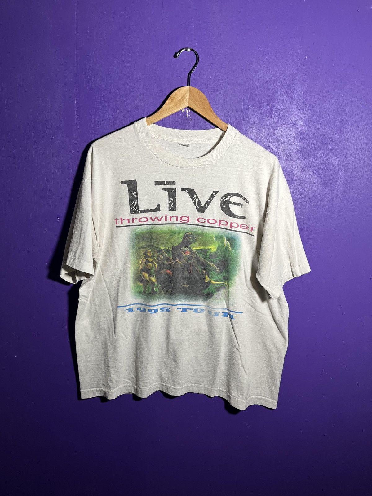 Band Tees × Vintage Vintage 1995 Live throwing copper tour t-shirt Size US XL / EU 56 / 4 - 1 Thumbnail