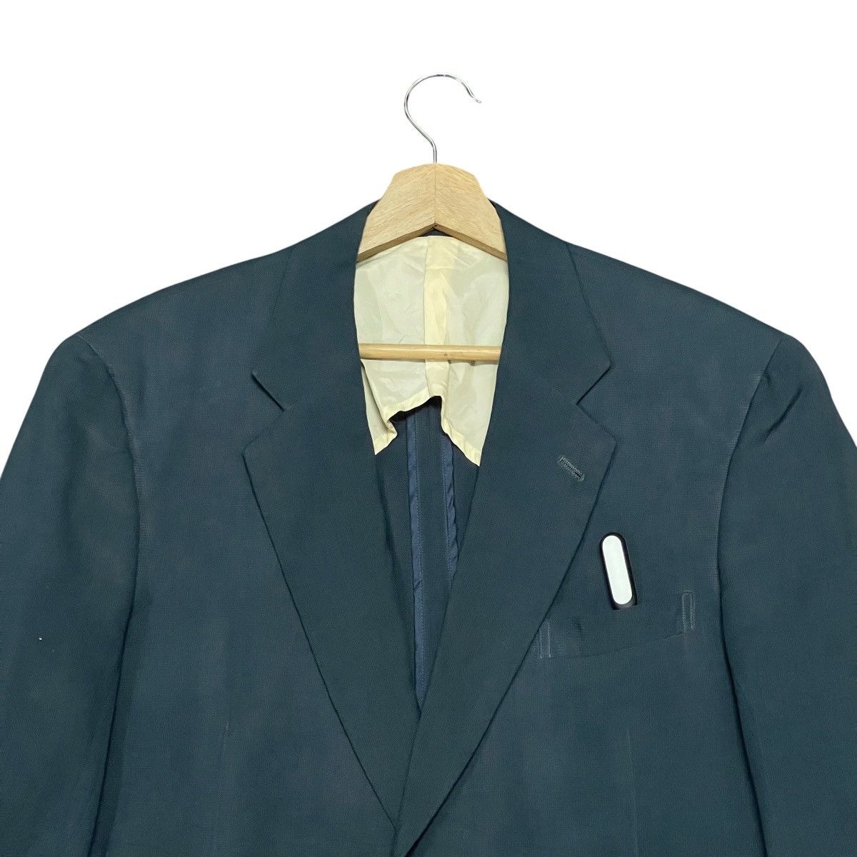 Burberry Vintage Burberrys 100% Silk Single Breasted Blazer Jacket Size US L / EU 52-54 / 3 - 2 Thumbnail